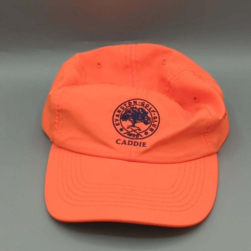 Evanston Golf Club Caddie B-Jock Imperial Hat Cap Orange OSFA Strapback